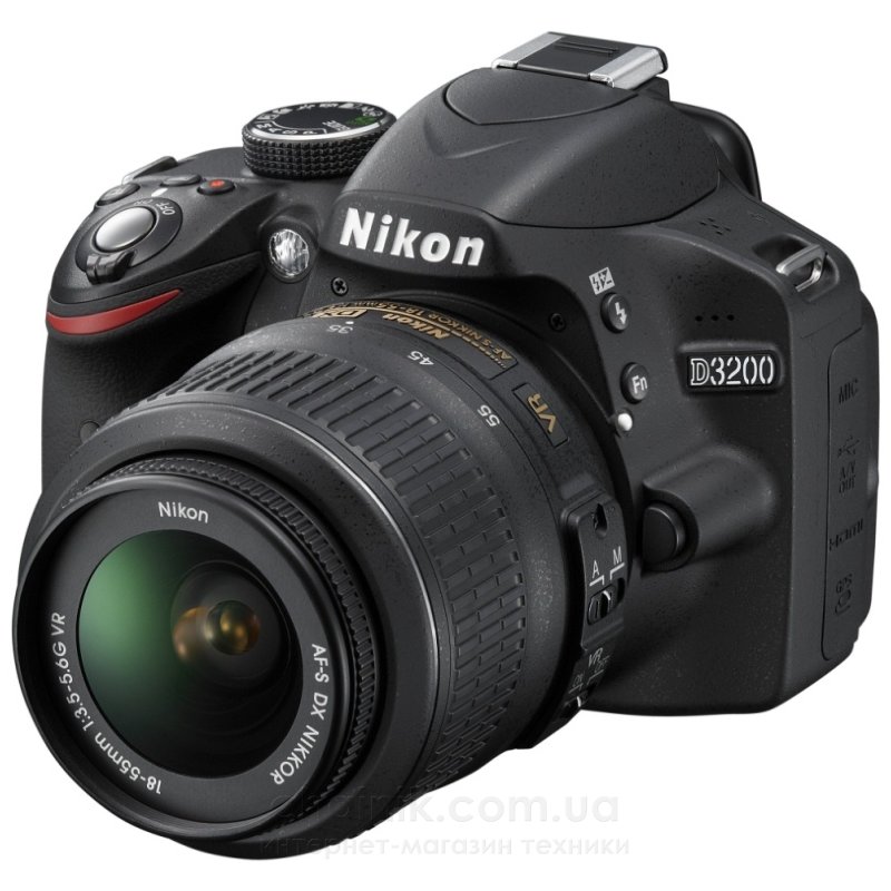 Фотоаппарат зеркальный NIKON D3200 kit (18-55mm VR II) Black 