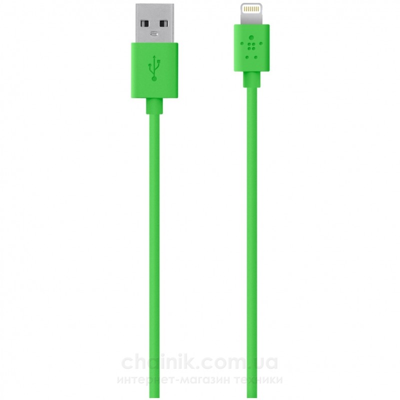 Кабель BELKIN USB 2.0 Lightning charge/sync cable 1.2м Green (F8J023bt04-GRN) 