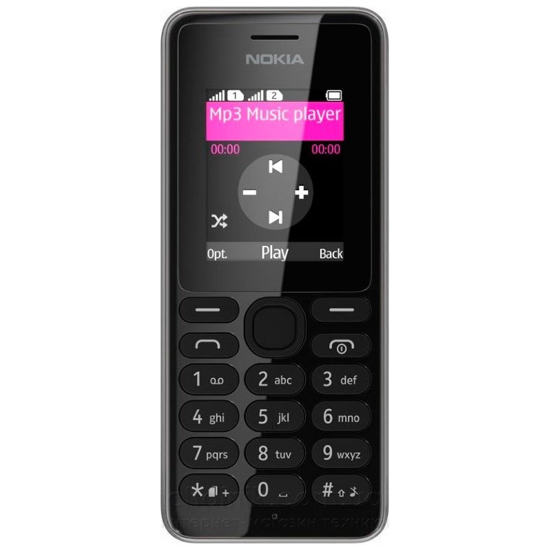 Мобильный телефон NOKIA 108 Black 