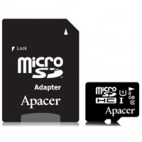 Карта памяти APACER microSDHC UHS-I 8GB class 10 +SD (AP8GMCSH10U1-R)