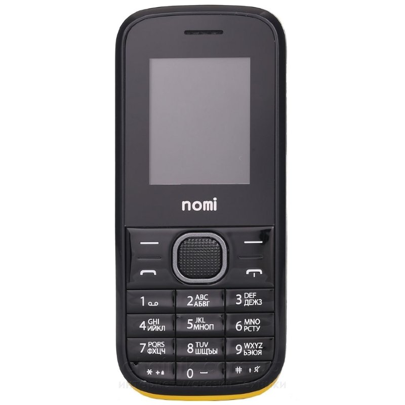 Мобильный телефон NOMI i181 Black/Yellow 